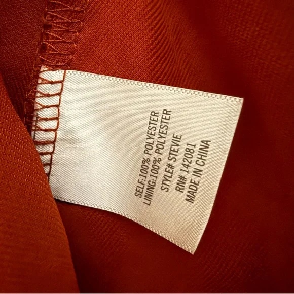 Alya Vibrant burnt orange fitted classic  retro flare dress rockabilly coquette - Picture 9 of 10